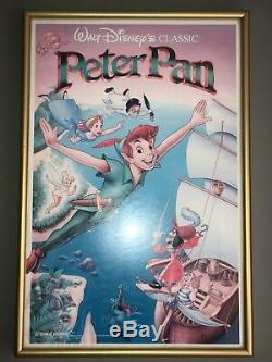 Peter Pan Framed Affiche Du Film Photo Art Walt Disney 1989 Collection Rare