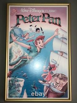 Peter Pan Framed Affiche Du Film Photo Art Walt Disney 1989 Collection Rare