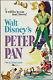 Peter Pan Poster Film Original Original Plié En 1969 Réédité 27x41 Disney Animation