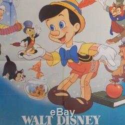 Pinocchio Affiche De Film Originale 40x55 2 Feuilles Rare Disney Collodi