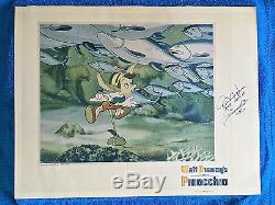 Pinocchio Lobby Card 1940 Autograph Par Dick Jones Voix Original Sortie Disney