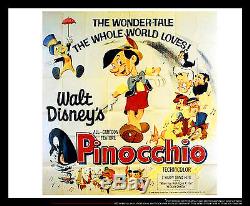 Pinocchio Walt Disney Billboard Géant 6 X 6 Pi Affiche De Film Originale 1940