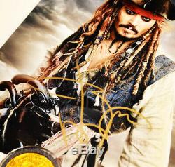 Pirates Des Caraibes Disney Coin Prop, Dvd, Depp Johnny Signed, Disney Coa