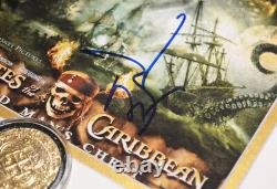 Pirates Des Caraïbes Disney Coin Prop, Dvd, Johnny Depp Signé, Disney Coa