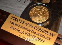 Pirates Des Caraïbes Disney Coin Prop, Dvd, Johnny Depp Signé, Disney Coa