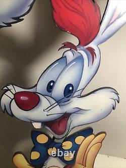 Qui Encadré Roger Rabbit Wood Masonite Standee Disney 26 Pouces De Hauteur