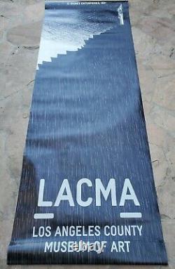Rare 2011 Tim Burton Double Faced Vinyl Street Banner 95x35 Affiche Lacma Disney
