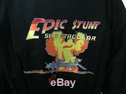 Rare Disney Mgm Studio Epic Stunt Spectacular Crew Veste Pin Indiana Jones Sz L