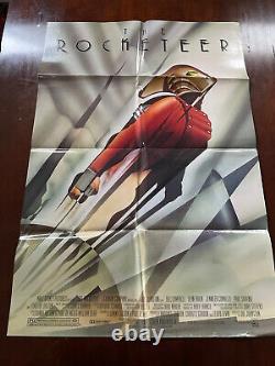 Rare Disney Rocketeer 1991 Original Grossy Advance 27x40 Movie Poster 1sh Polded
