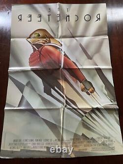 Rare Disney Rocketeer 1991 Original Grossy Advance 27x40 Movie Poster 1sh Polded