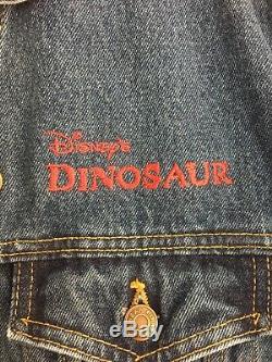Rare Vintage 2000 Disney Dinosaur Film Cast Crew Promo Denim Jacket Adulte M