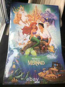Rare Vintage Original Little Mermaid Movie Poster #1668 Banné Disney Vtg Og Ds