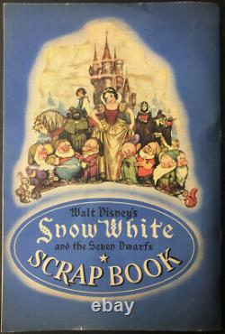Rares Années 1930 Blanche-neige Et Les Sept Nains Walt Disney Scrapbook Movie Memorabilia