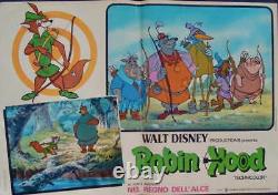 Robin Des Bois Italien Fotobusta Photobusta Affiches De Films Ensemble X10 Walt Disney 1973
