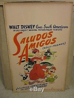 Saludos Amigos (1943) Carte De Fenêtre Originale De Donald Duck De Walt Disney