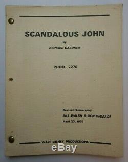 Scandalous John / Bill Walsh 1970 Scénario, Propriétaire De Ranch Walt Disney Production