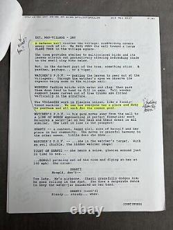 Scénario de production annoté à la main du Livre de la Jungle II d'animation de Walt Disney.