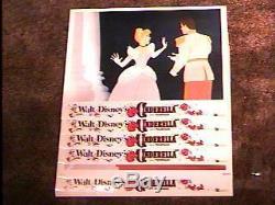 Set De Cartes D'entrée Cendrillon R57 Vintage Disney Gorgeous