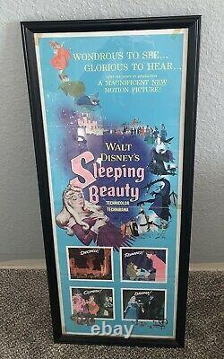 Sleeping Beauty 1959 Insert Encadré 14x36 Affiche De Film Walt Disney Authentic