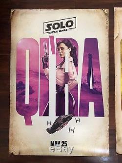 Solo A Star Wars Histoire Original Ds 27x40 Seven (7) Ensemble D'affiches De Cinéma Disney Dmr