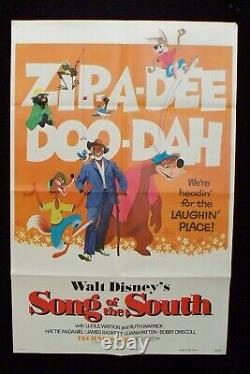 Song Of The South / Vintage Original R-1980 One Sheet Movie Poster / Disney