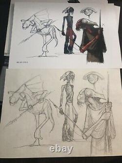 Star Wars Disney Force Réveil Concept D'art Sketch Jake Lunt Rare