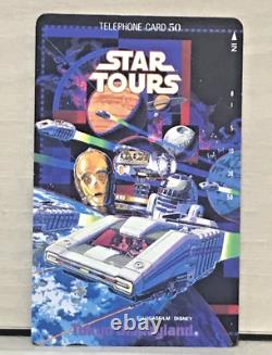 Star Wars Star Tours Tokyo Disney land Japon Carte Téléphonique Vintage Rare C-3PO