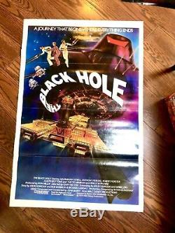 The Black Hole Disney 1979 Rare Polychrome 1 Feuille Tri Fold Orig Affiche Du Film