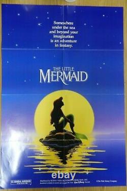 The Little Mermaid 1989 Affiche De Cinéma Originale De Disney, Numérotée, Double Face