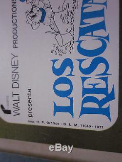 The Rescuers Walt Disney Ensemble De Lobby D'espagne 1977