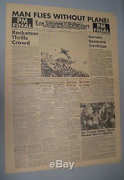The Rocketeer Original Bigelow's Air Circus À Base D'écran Publicitaire Newspaper Disney