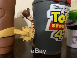 Toy Story 4 Pack De Films Cinemex Disney Pixar Woody 4 Seaux De Maïs Soufflé + 2 Tasses Nouveau