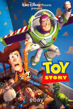 Toy Story Movie Poster 2 Rare Côtelé Original 27x40 Tim Allen Tom Hanks