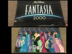 Tres Rare Originale Disney Fantasia 2000 Emballé Subway Promo Banner 72 X 46