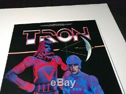 Tron 1981 Original Promotionnel Affiche Du Film Walt Disney 28x18 Made In Japan