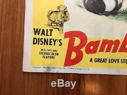 Vente! Bambi 1942 Walt Disney Originale Lobby Carte-rare Oeuvre D'art-fleurs Skunk