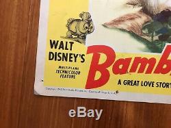 Vente! Bambi 1942 Walt Disney Originale Lobby Carte-rare-thumper Oeuvre D'art & Lapins