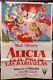 Vieux Très Rare Affiche Originale De Film Argentine Alice Au Pays Des Merveilles De Walt Disney