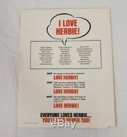Vintage 1968 Le Love Bug Disney 11x17 Industrie Spinning Annonce D'affiche Livre