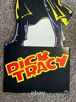 Vintage 1990's Disney Life Size Véritable Dick Tracy Film Standee Standee Debout 5' 8