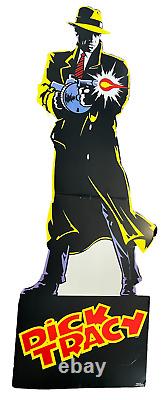 Vintage 1990's Disney Life Size Véritable Dick Tracy Film Standee Standee Debout 5' 8