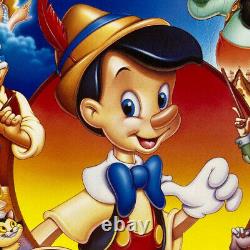 Vintage 1992 Pinocchio Ticket Walt Disney Dickie Jones Christian Rub Mel Blanc