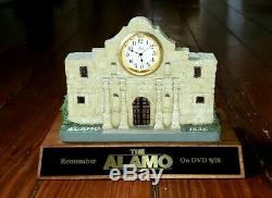 Vintage 2004 Alamo Film Promo Statue Davy Crockett Jim Bowie Disney Clock