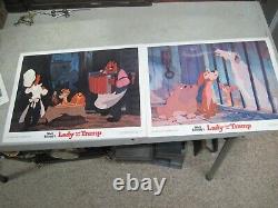 Vintage Set Dans L'enveloppe De Walt Disney's Lady & The Tramp- Neuf Cartes De Hall D'entrée Date