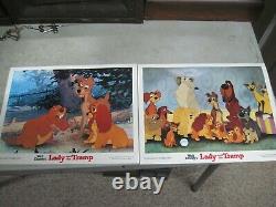 Vintage Set Dans L'enveloppe De Walt Disney's Lady & The Tramp- Neuf Cartes De Hall D'entrée Date