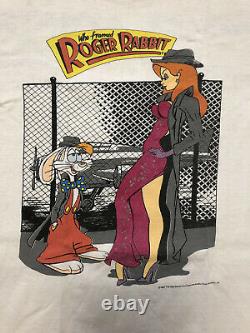 Vtg 1987 Disney Qui A Encadré Roger Rabbit Toon Town Chemise Jessica Rabbit Taille M