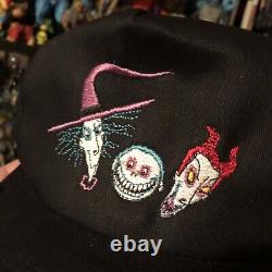 Vtg 90's Disney Nightmare Avant Noël Promo Snapback Hat Cap Lock Shock Nos