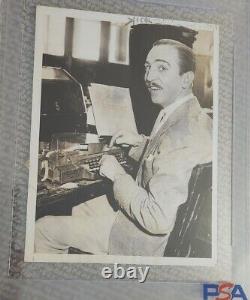 Walt Disney 1933 Noir & Blanc Type 1 Vintage Photo Rare Photo Psa Authentic