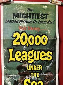 Walt Disney 20 000 Leagues Sous La Mer R1971 14x36 Movie Poster Kirk Douglas
