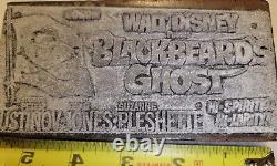 Walt Disney Blackbeards Ghost. Plaque De Film Rare 1968 Zinc